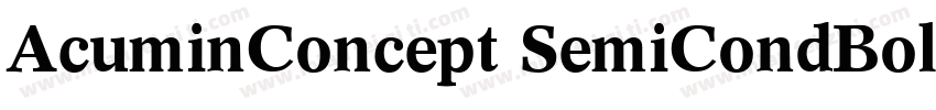 AcuminConcept SemiCondBold字体转换